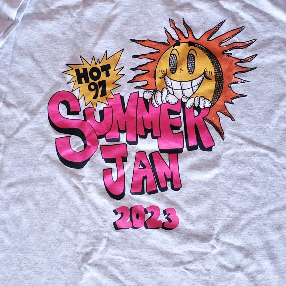 Hot 97 New York Summer Jam 2023 Cardi B The Lox Graphic T Shirt Men's Pink LARGE